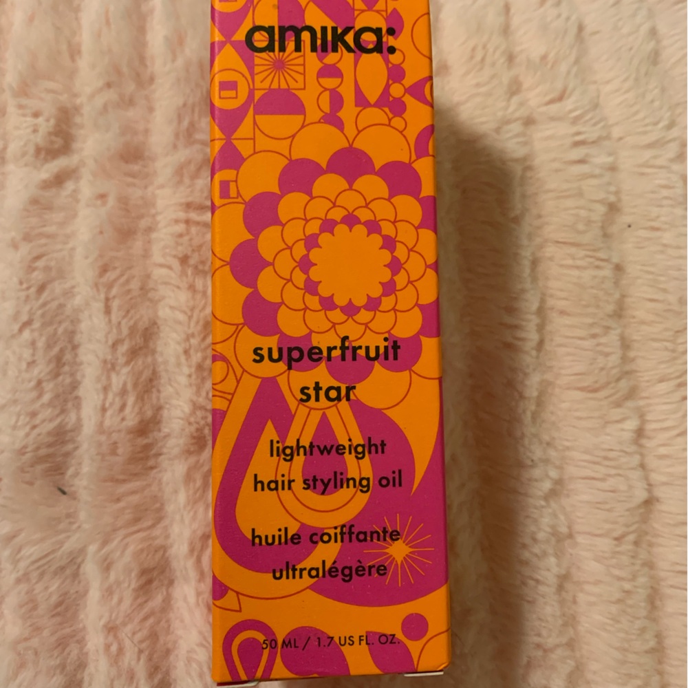 Amika Superfruit Hair Styling Oil - Vibrant Pink and Orange